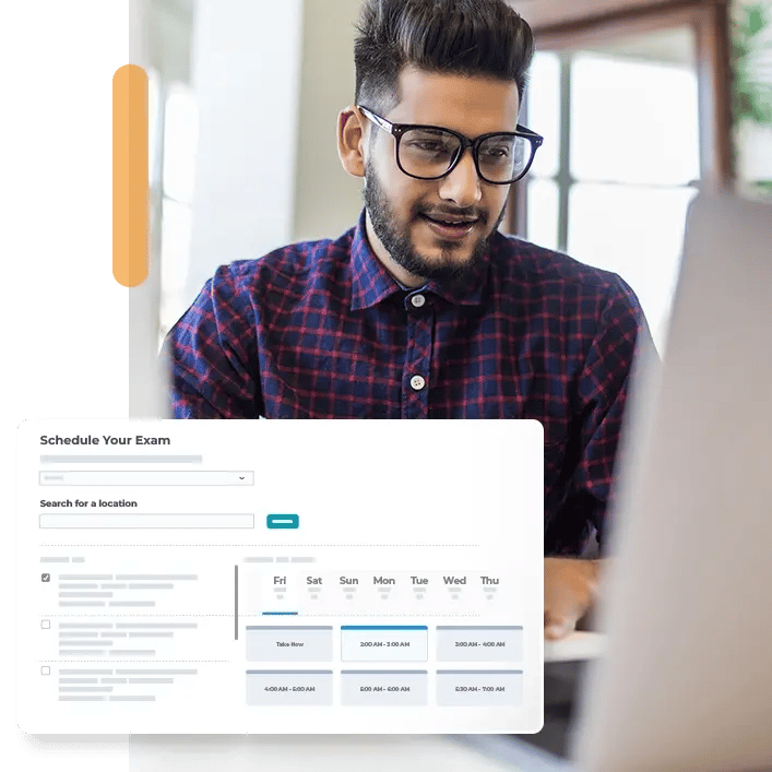 A certification professional using ROC-P to schedule exams through Surpass
