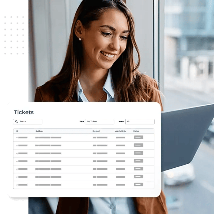 A worker submitting tickets into the ROC-P support system for credentialing management