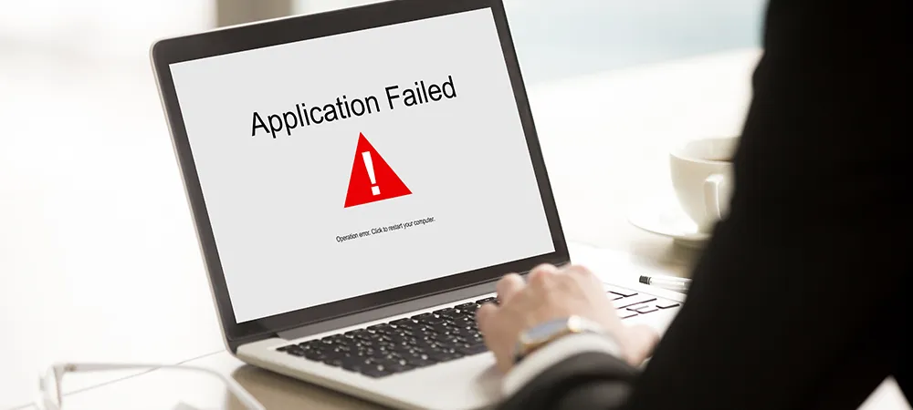 Application Failed on Computer Screen